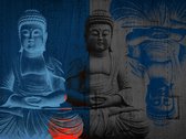 Fotobehang - Drie incarnaties van Boeddha.
