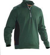 Jobman 5401 Halfzip Sweatshirt 65540120 - Bosgroen/Zwart - XS