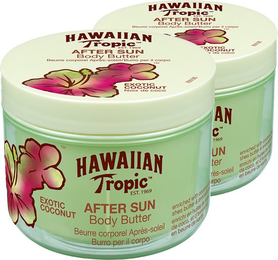 Hawaiian Tropic After Sun Body Butter 200 ml 2 stuks Tropische kokosgeur bol