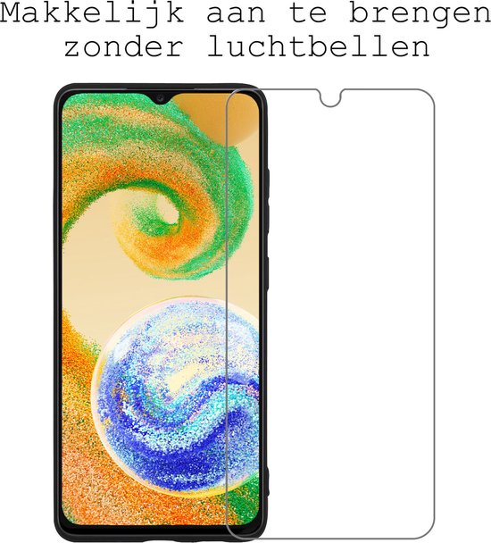 Coque Samsung Galaxy A04s Coque Arrière En Siliconen Avec 2x Protecteur D'écran - Coque Samsung A04s Coque En Silicone - Wit