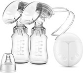 Nuvance - Dubbel Draagbare Elektrische Borstkolf - Inclusief Melkfles - 300ml - Handkolf - Kolfapparaten - Borstvoeding - 18 Standen - BPA Vrij