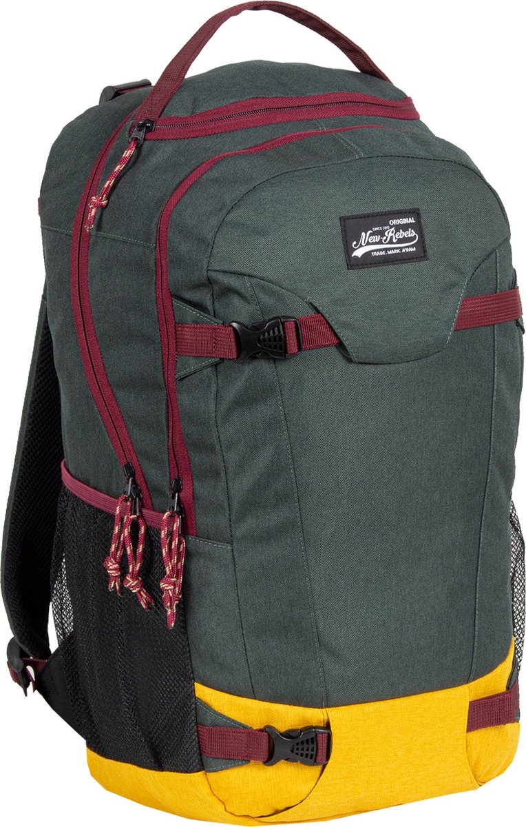 New Rebels® Andes - Rugtas - Groen - 31x20x55cm - Rugzak / Backpack
