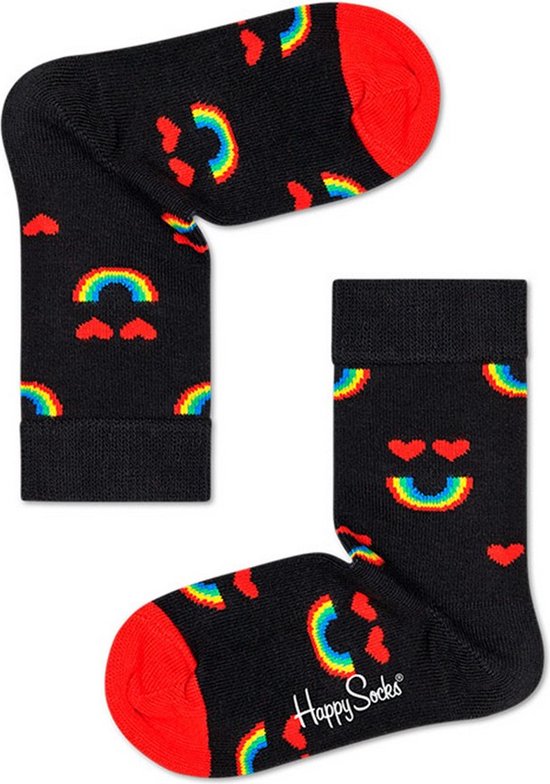 Happy Socks Kids Rainbow Smile Sock Zwart