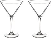 Cocktailglazen/martiniglazen - 8x stuks - 210 ml - transparant