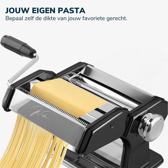 Kitchenz Pastamachine RVS Zwart - Pastamaker- Pasta - Pastamachines -  Inclusief... | bol.com
