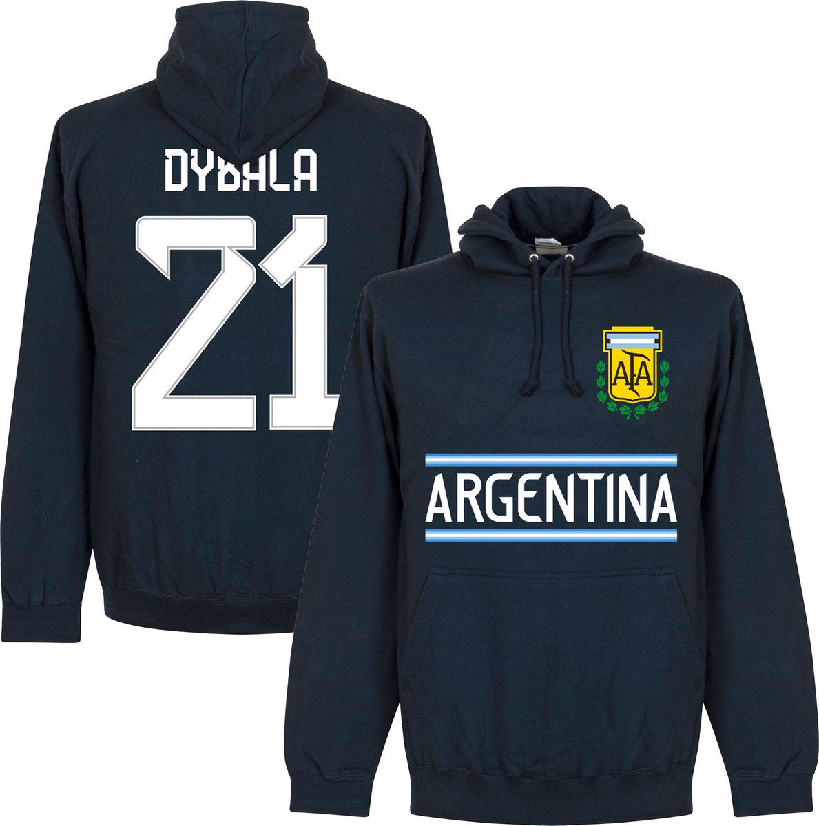 Argentinië Dybala 21 Team Hoodie - Navy - XL