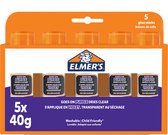 Elmer's-lijmstiften met verdwijnende paarse lijm | Droogt kleurloos op | Geweldig voor knutselen en op school | Uitwasbaar en kindvriendelijk | 40 g | 5 stuks