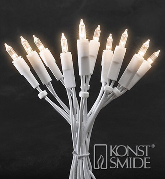 Kerstverlichting 20 Lampjes Warm Wit Witte draad