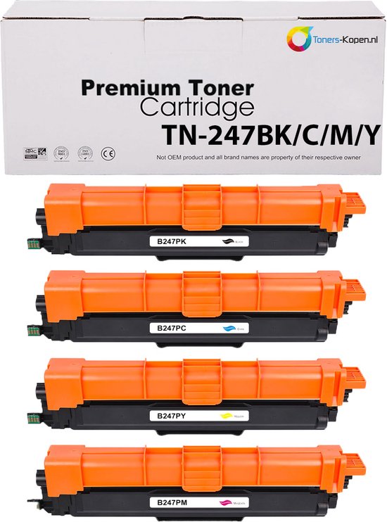 Jeu de 4 toners compatibles pour Brother TN-243CMYK TN-247CMYK