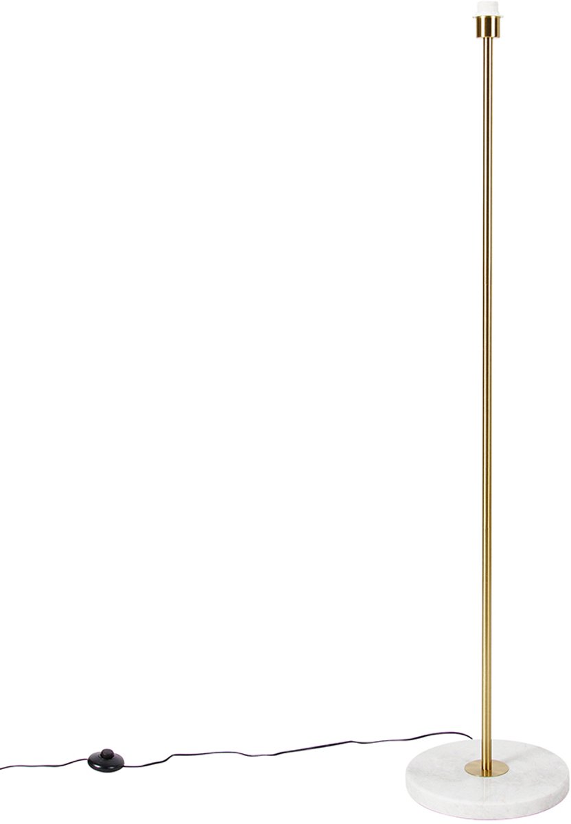 QAZQA Kaso - Moderne Vloerlamp | Staande Lamp - 1 lichts - H 1415 mm - Goud/messing - Woon