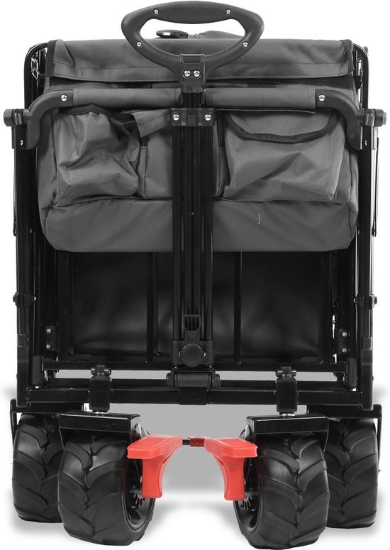 FUXTEC Bolderkar - opvouwbaar - Beach Cruiser - FX-CTB800 - grijs van FUXTEC — afbeelding 2