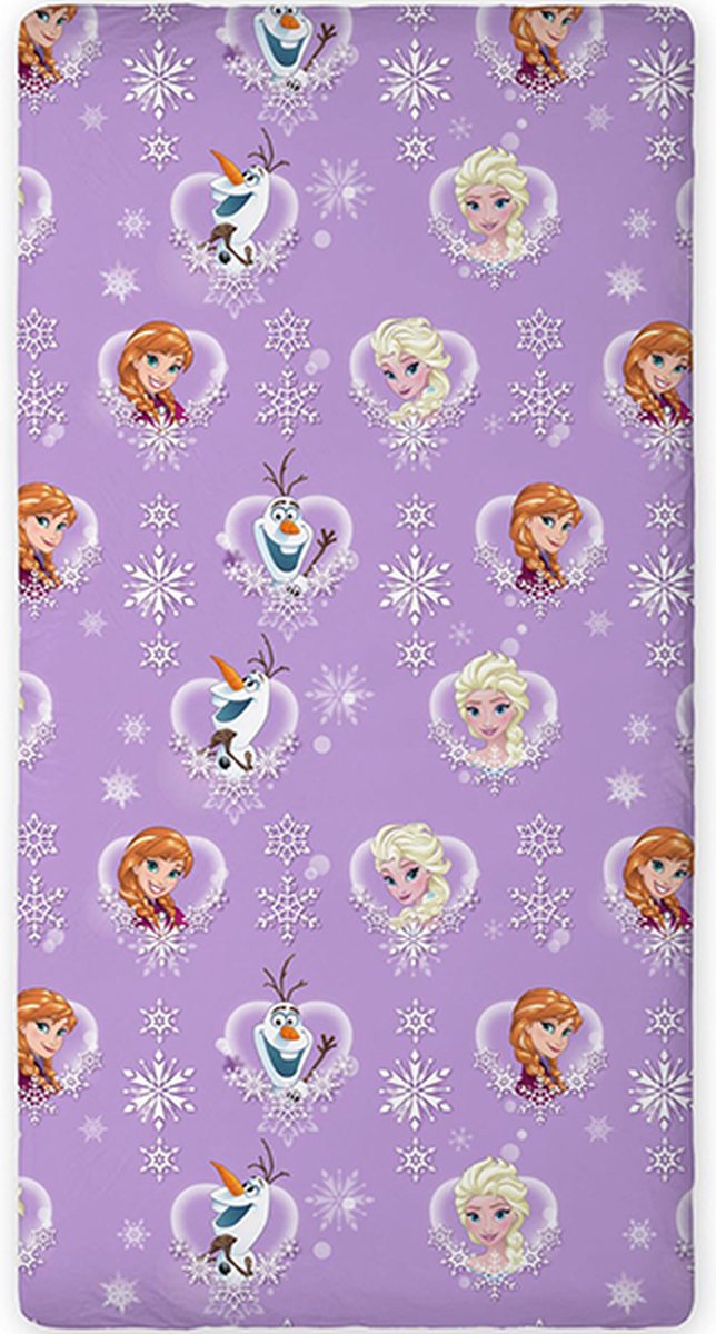 Disney Frozen Hoeslaken Elsa Anna Olaf - Eenpersoons - 90 x 190 cm - Katoen