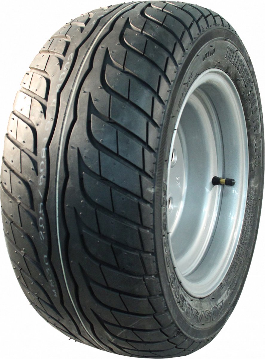 HMParts Jante Complète Avant 6 Pouces Noire Avec Pneu 4.10-6 Pour ATV Enfant 50-125cc