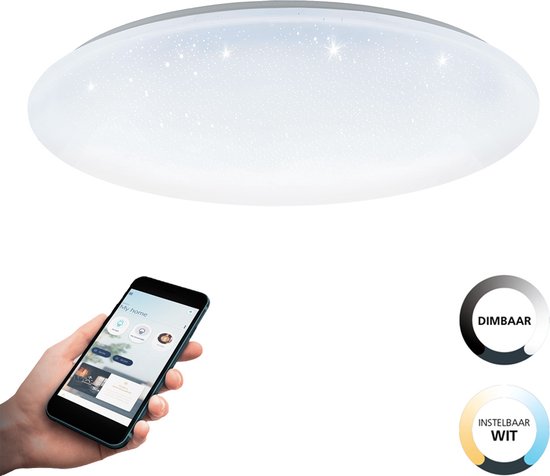 EGLO connect.z Totari-Z Smart Plafondlamp - Ø 38 cm - Wit - Instelbaar wit licht - Dimbaar