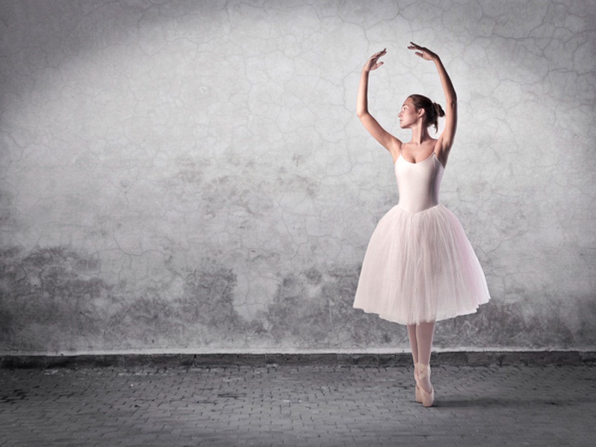 Fotobehang - Ballerina in Degas schilderijen stijl.