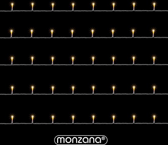 Monzana 600 LEDS - Minuterie Télécommande - Wit Chaud