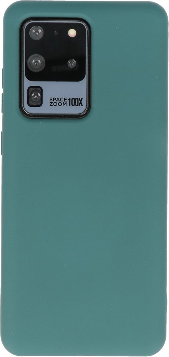 Hoesje 2.0mm Dikke Siliconen Back Cover Kleur Groen geschikt voor Samsung Galaxy S20 Ultra