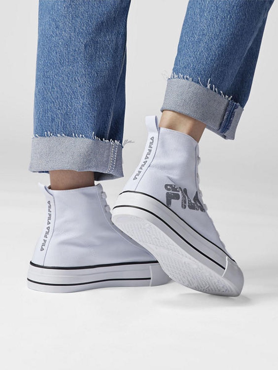 fila Witte hoge canvas sneaker - Maat 41