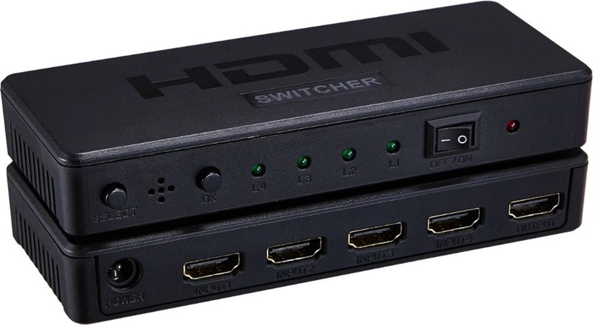 Igoods HDMI Splitter 1x4 - HDMI Adapter - Switch - 4 HDMI Poorten