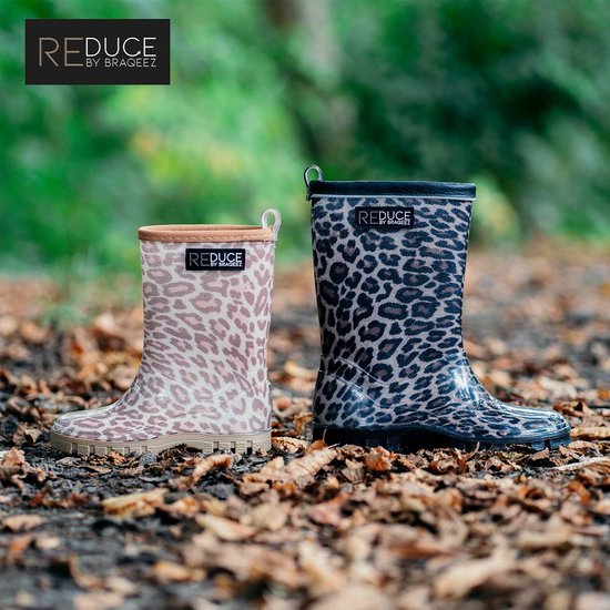 Braqeez 121960 513 Meisjes Regenlaarzen Bruin Print PVC