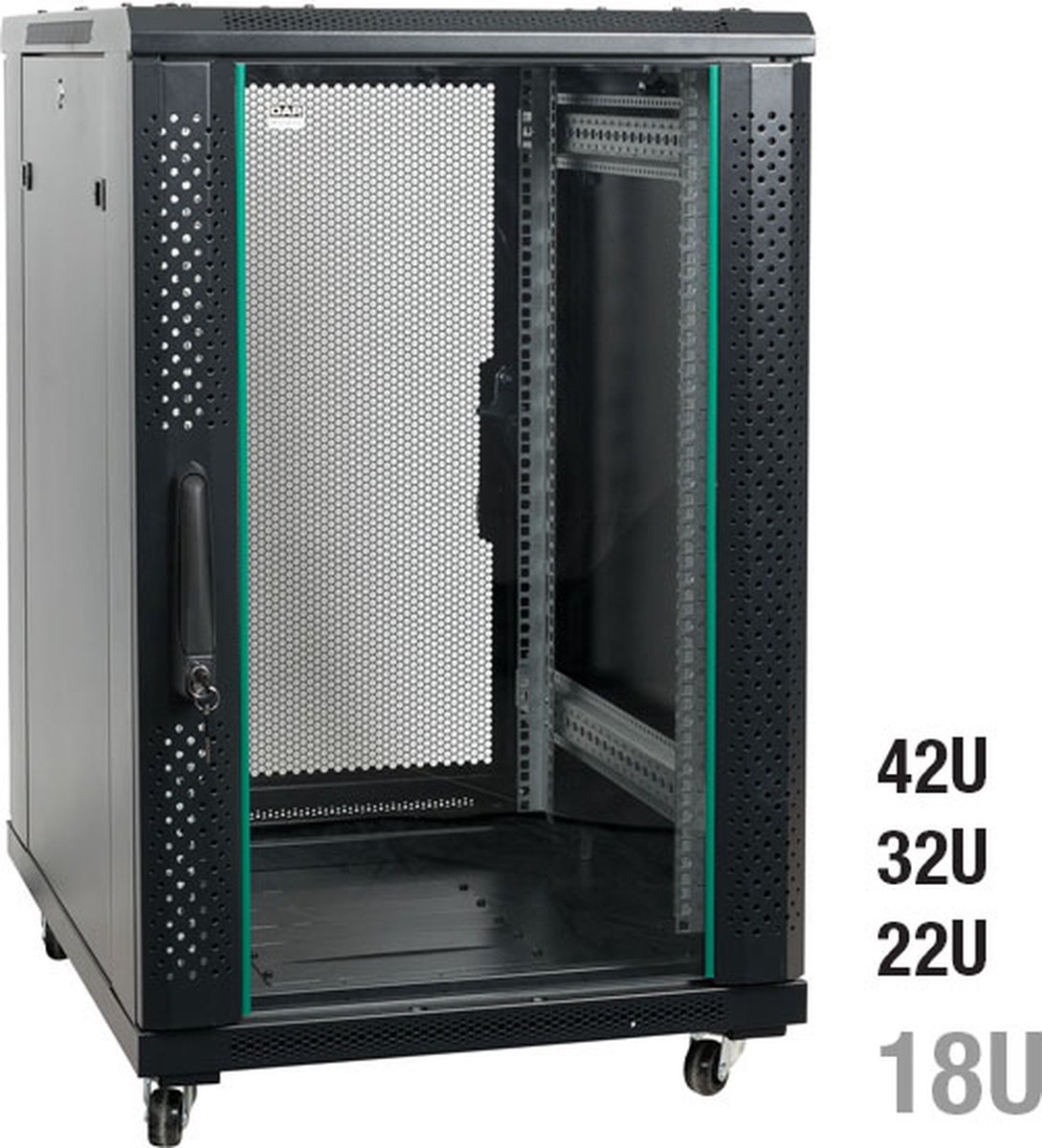 Showgear RCA-FSG-42 42 U Netwerkkast met glazen deur
