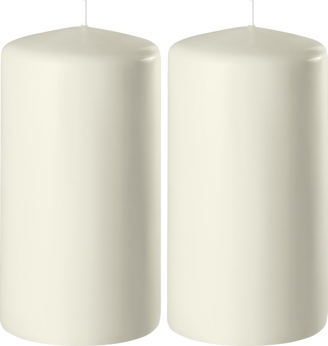 Enlightening Candles 4x Ivoorwitte cilinderkaarsen/stompkaarsen 6 x 12 cm 45 branduren - Geurloze kaarsen ivoorwit - Woondecoraties