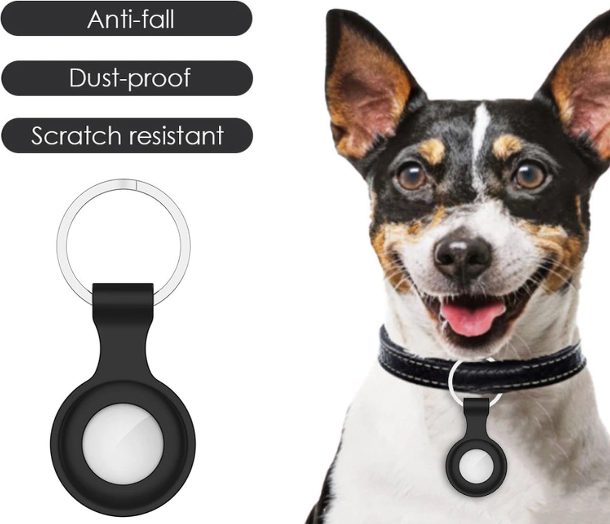 Geschikt voor Apple Airtag Sleutelhanger - Airtag Beschermhoesje - geschikt voor Apple Airtag hoes - Siliconen Airtag hoesje - Airtag-sleutelhanger - Airtag Hanger - Airtag Case - Airtags Case- blauw