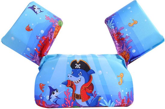 Zwemvest Kinderen - Zwembandjes - Drijfvest - puddle Jumper - 2-6 Jaar - 14-25 KG - + GRATIS Antislip placemat BPA vrij - Blauw