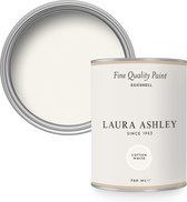 Laura Ashley | Zijdeglanslak - Cotton White - Wit - 750ml