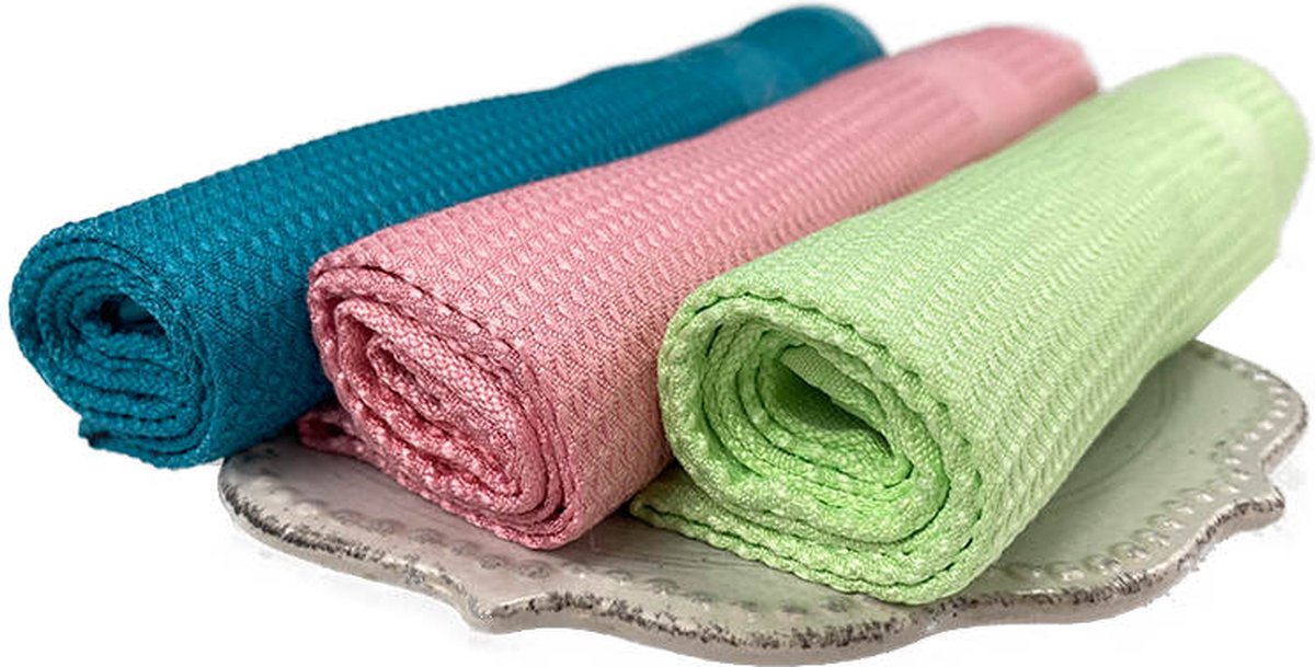 Goedkoopste Microvezel schoonmaakdoekjes - Wonderdoeken - Reinigingsdoek 60x40cm - Keuken Schoonmaak - Multifunctionele Microvezeldoeke - Huishoudelijke Schoonmaak - vloerdoek (3 stuks