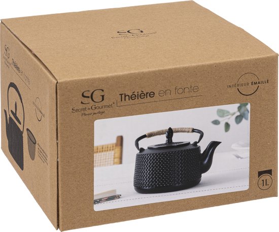 Théière Secret de Gourmet - fonte - 1 litre - noir