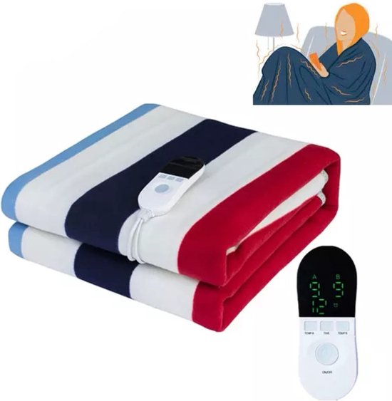 Elektrische deken 2 persoons dekens - Warmte elektrisch - Black... |