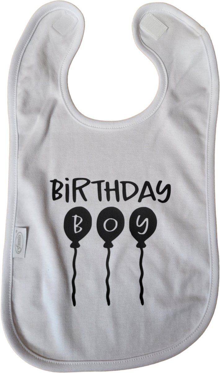 Goedkoopste Birthday boy - slab - verjaardag - geschenk - baby - peuter- knoeien
