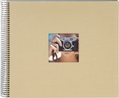 GOLDBUCH GOL-25406 Album à spirale BELLA VISTA beige comme album photo, feuilles noires, 35x30 cm