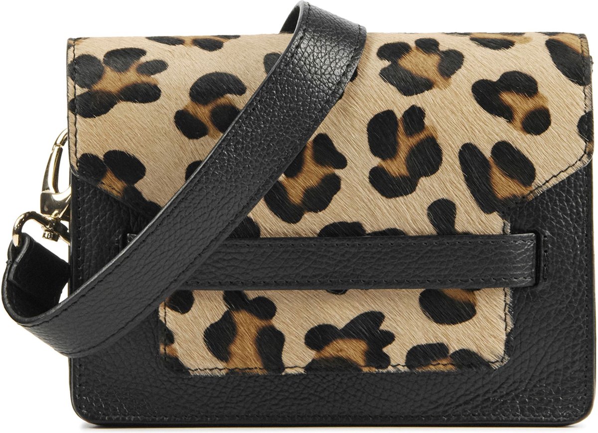 schoolbord Gooi belediging Lina Locchi Crossbodytas / Tas Dames - Leer - janice pony - Leopard |  bol.com