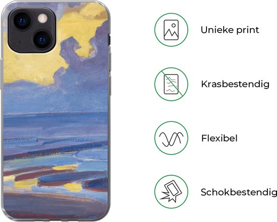 Coque iPhone 13 mini - Au bord de la mer - Piet Mondrian - Siliconen