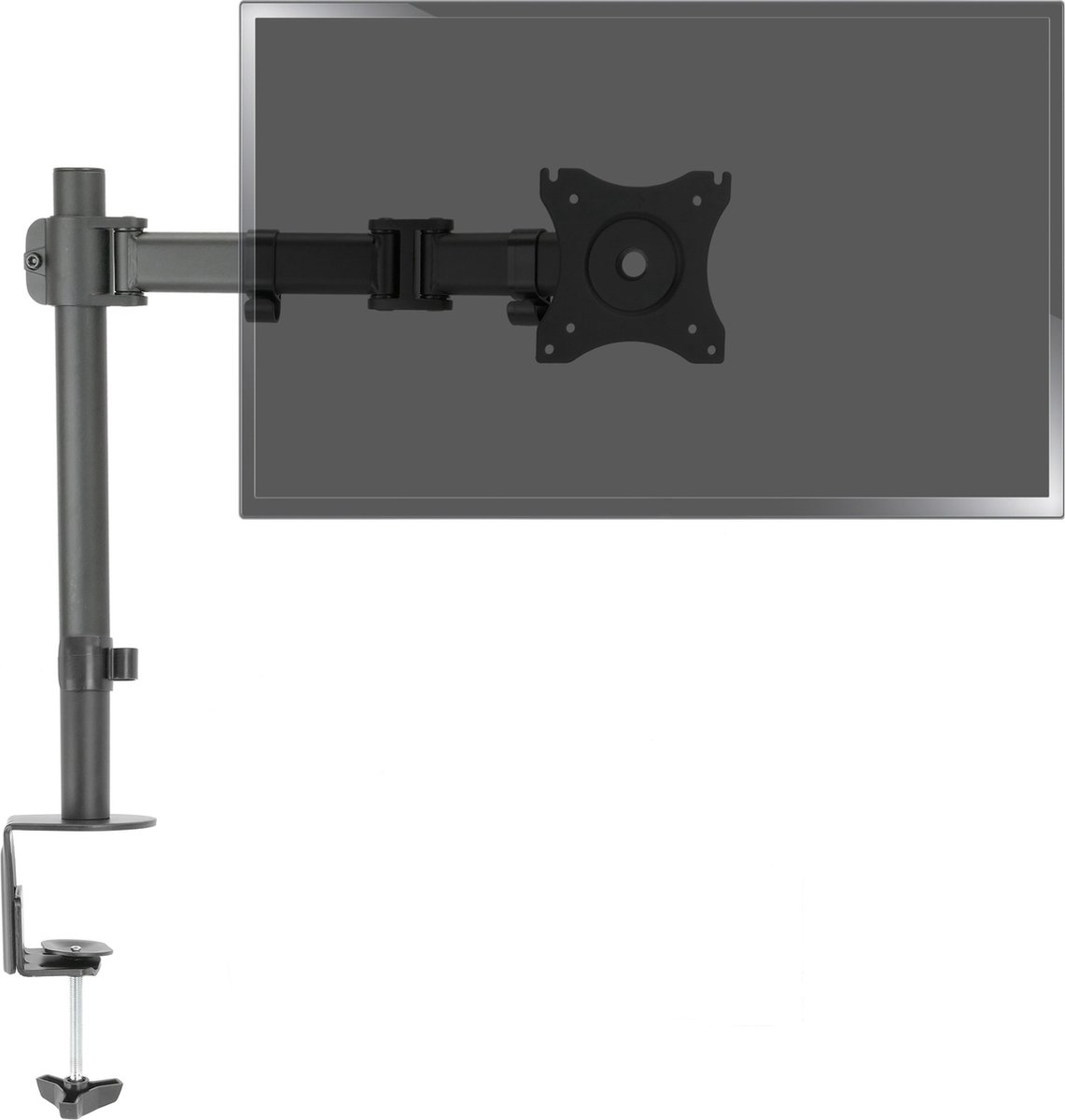 BeMatik - Tafelsteun met scharnierende arm en verstelbare hoogte voor scherm tot 27" VESA 75x75 100x100