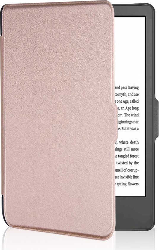 Lunso - Geschikt voor Kobo Clara 2E hoes (6 inch) - sleep cover - Rose Goud van Lunso — afbeelding 3