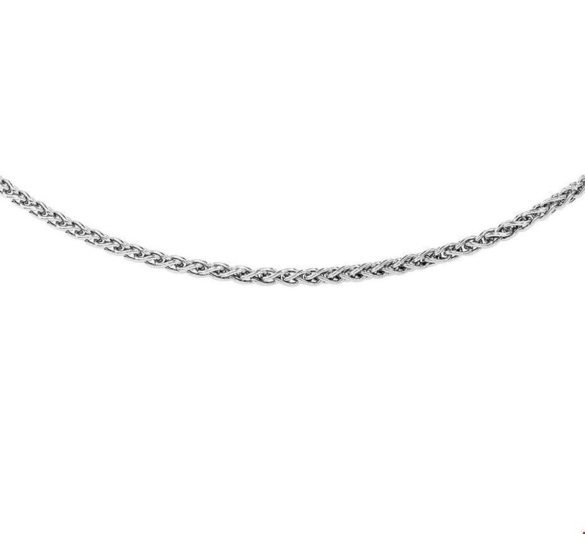 Zilver Gerhodineerde Collier vossestaart 2 1309655 45 cm