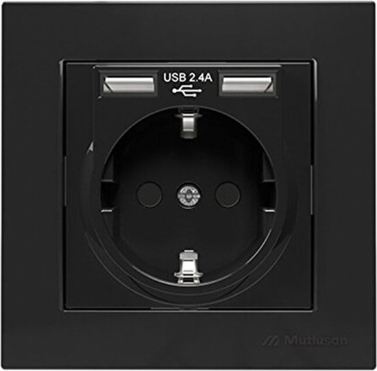 Houten Wandcontactdoos Dubbel - 2x Touch Schakelaar - Silvaluxe Eco
