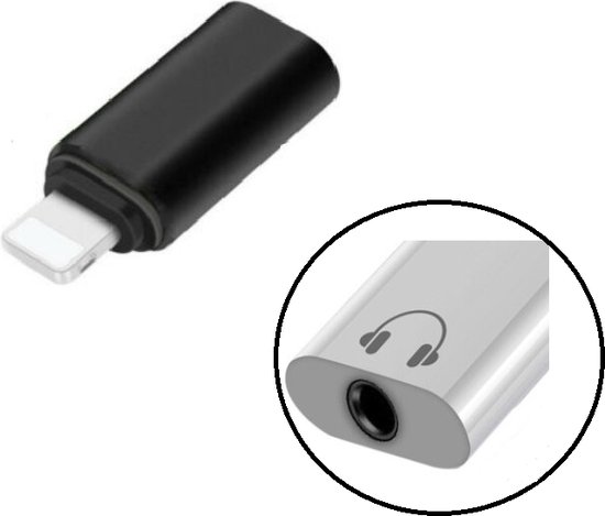 Adapter 3.5mm jack naar lightning voor iphone Digitale Adapter Bluetooth zwart
