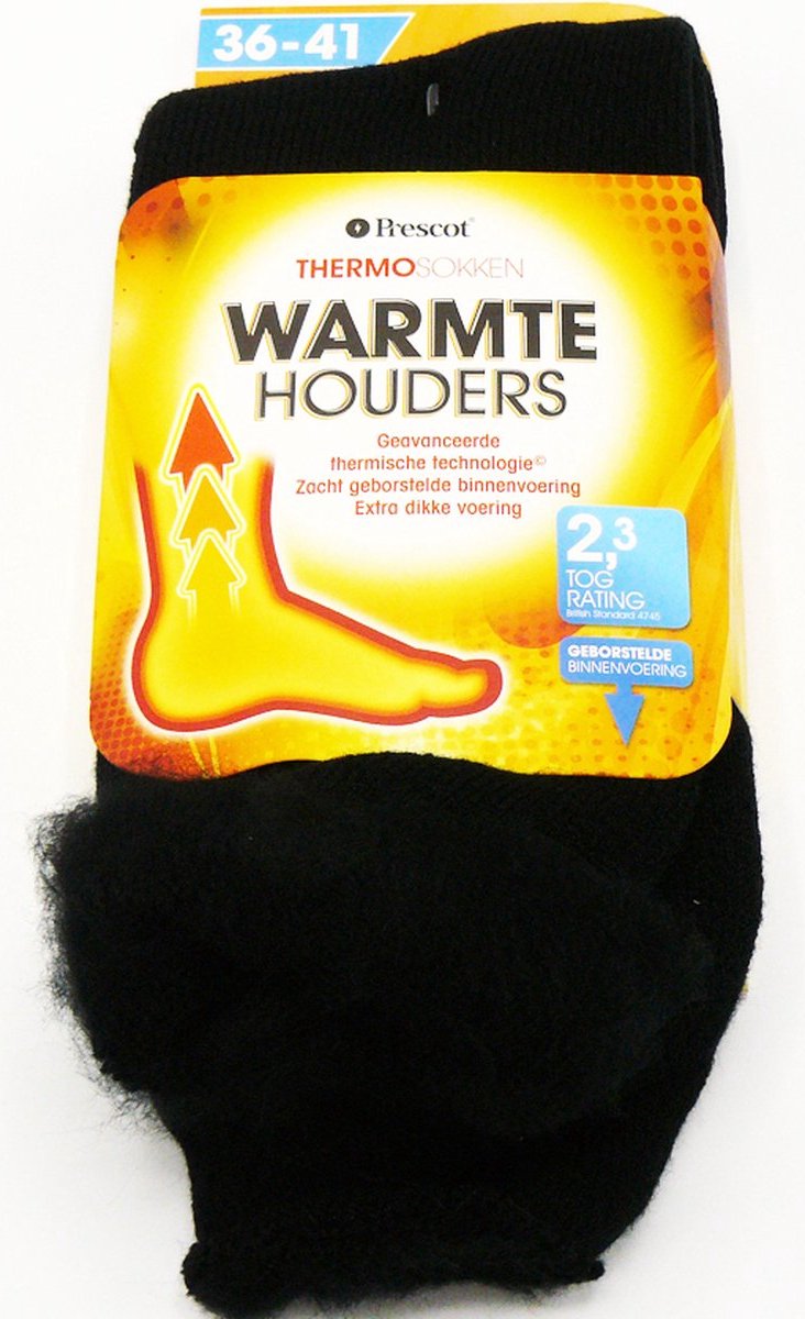 Doodadeals® Thermosokken – Warme Sokken – Voorkom Koude Voeten – Zwart – Maat 36/41 – 1 Paar