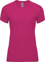 Fuchsia dames sportshirt korte mouwen Bahrain merk Roly maat XL