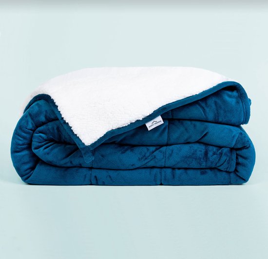 Nordic Paradise - Couverture Lestée Cosy - 6.8kg - Weighted Blanket Lestée - Couverture Lestée - Couverture Lestée - Chaude - 150x200 cm - Bleu Foncé