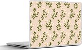 Laptop sticker - 15.6 inch - Edelweiss - Bloemen - Patroon - 36x27,5cm - Laptopstickers - Laptop skin - Cover