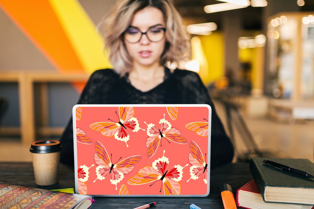 Sticker Pc Portable Laptop Skin Papillons