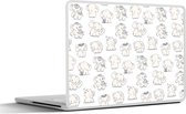 Laptop sticker - 10.1 inch - Olifant - Patroon - Baby - 25x18cm - Laptopstickers - Laptop skin - Cover