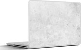 Laptop sticker - 15.6 inch - Marmer - Textuur - Grijs - Marmerlook - 36x27,5cm - Laptopstickers - Laptop skin - Cover