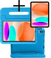 Hoesje Geschikt voor iPad 2022 Hoesje Kinderhoes Shockproof Hoes Kids Case Met Screenprotector - Blauw
