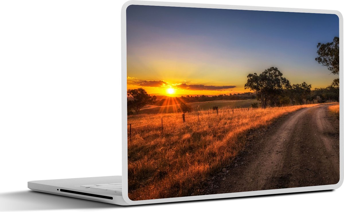 Laptop sticker - 14 inch - Zon - Gras - Boom - Natuur - 32x5x23x5cm - Laptopstickers - Laptop skin - Cover